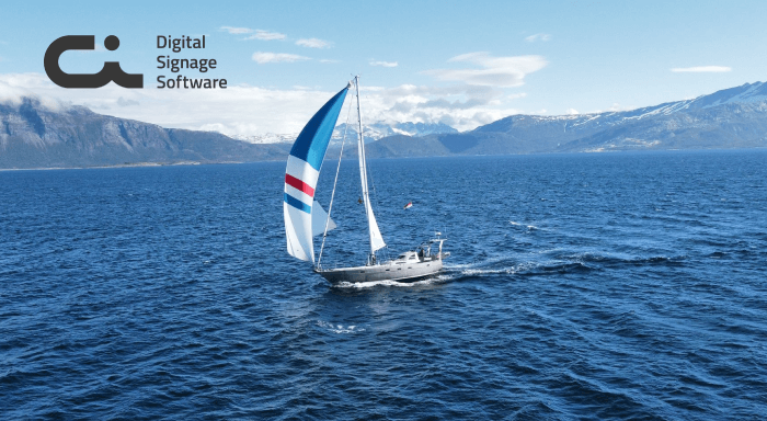 castit sail boat digital signage